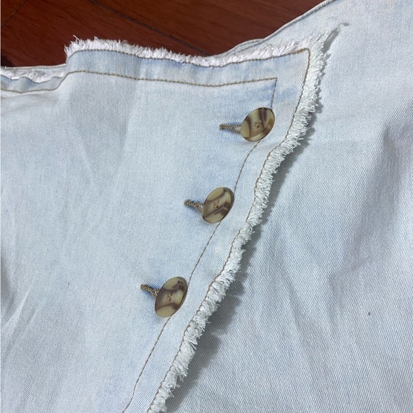 Sincerely Jules Jean High Cut Long Skirt sz 9 / 29 - Picture 7 of 10